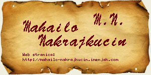 Mahailo Nakrajkućin vizit kartica